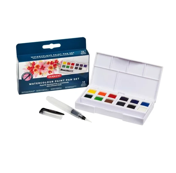 DERWENT WATERCOLOUR SET 12 FÄRGER