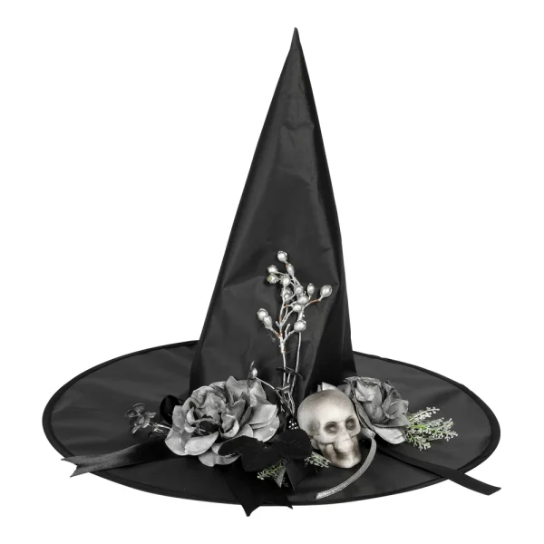 WITCH HAT BLACK HORROR SKULL